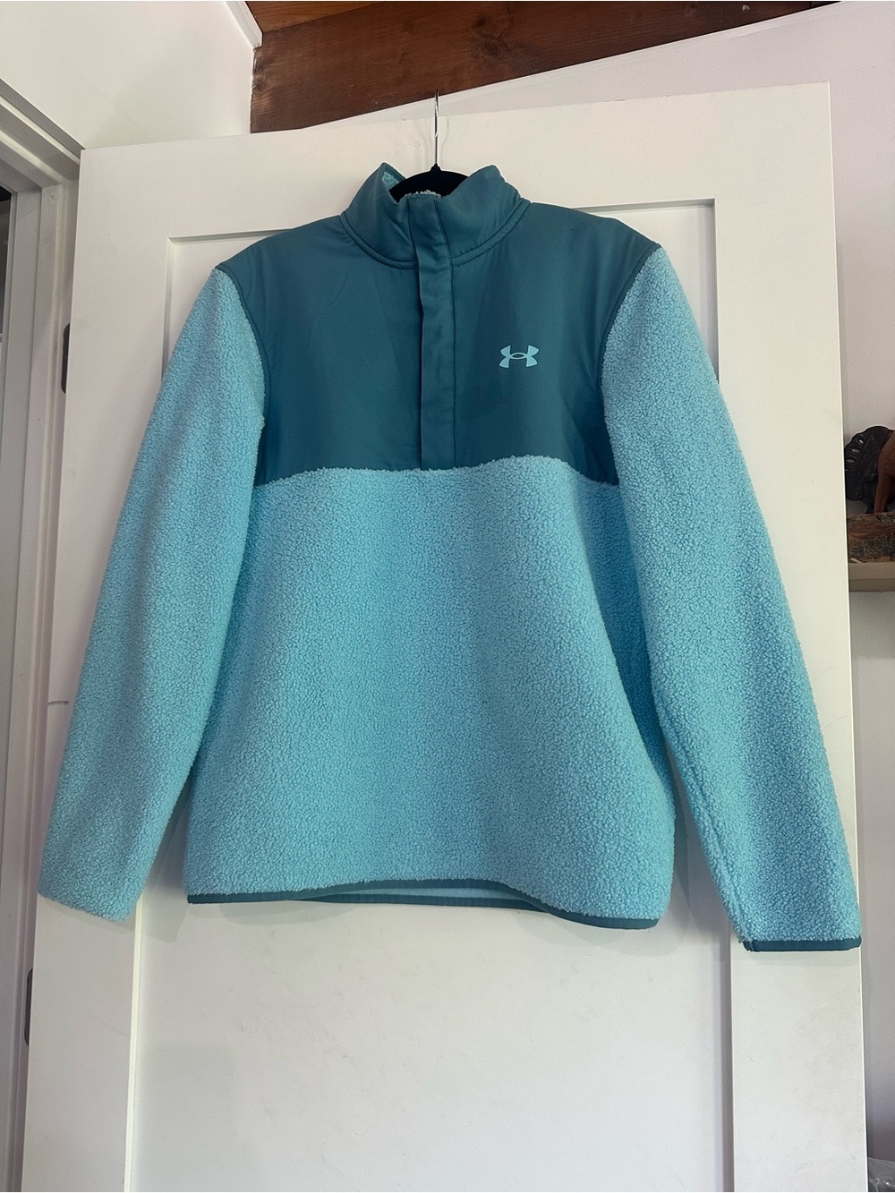 Under Armour Golf Light Blue Fleece Quarter-Zip Pullover